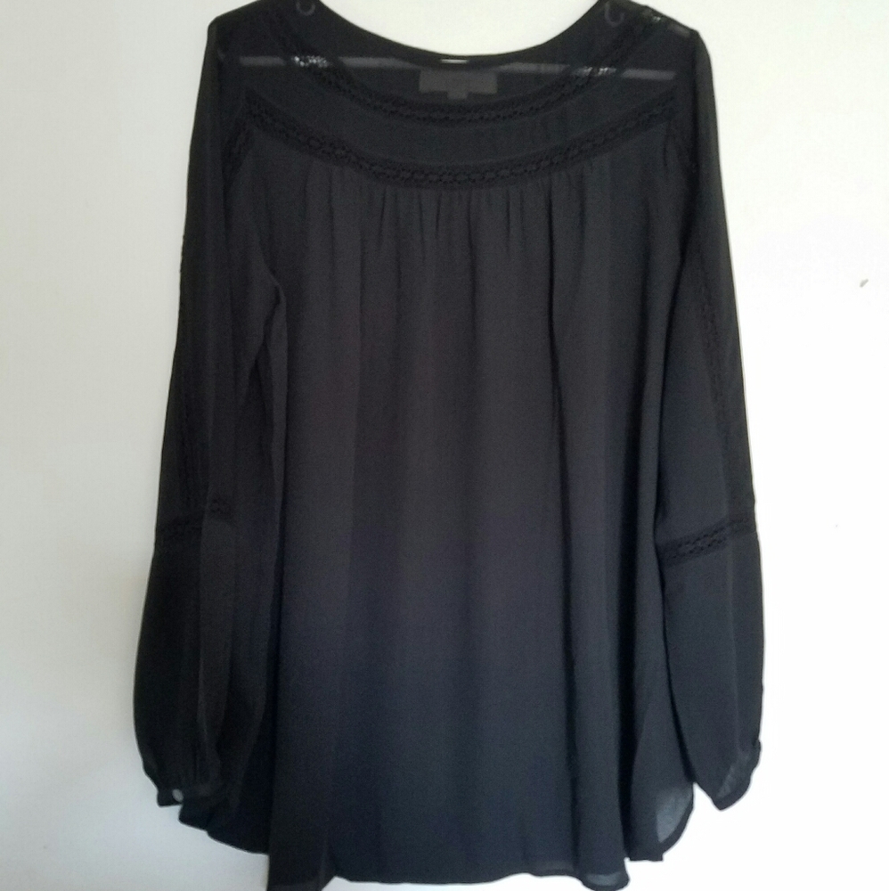 LOFT Black Blouse Size M